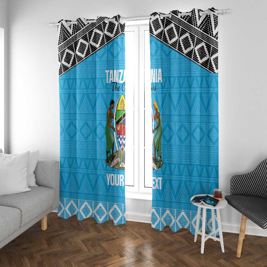 Afro Cricket Tanzania Custom Window Curtain Go Cows Sporty African Pattern - African Pride