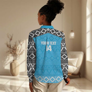Afro Cricket Tanzania Custom Women Casual Shirt Go Cows Sporty African Pattern - African Pride