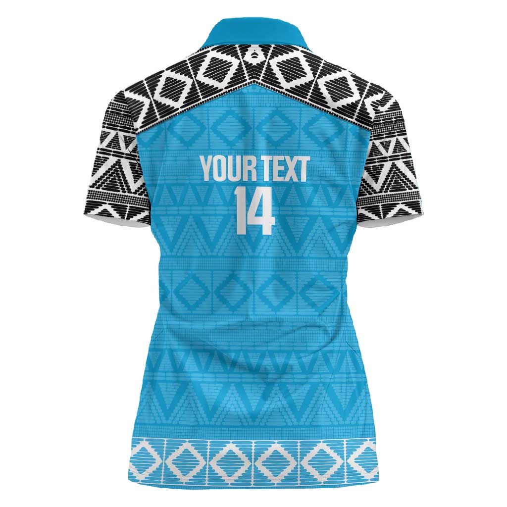 Afro Cricket Tanzania Custom Women Polo Shirt Go Cows Sporty African Pattern - African Pride