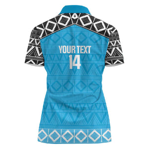 Afro Cricket Tanzania Custom Women Polo Shirt Go Cows Sporty African Pattern - African Pride