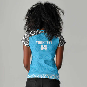 Afro Cricket Tanzania Custom Women V-Neck T-Shirt Go Cows Sporty African Pattern - African Pride
