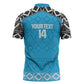 Custom Tanzania Cricket Zipper Polo Shirt Go Cows Sporty African Pattern