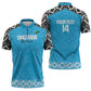 Custom Tanzania Cricket Zipper Polo Shirt Go Cows Sporty African Pattern