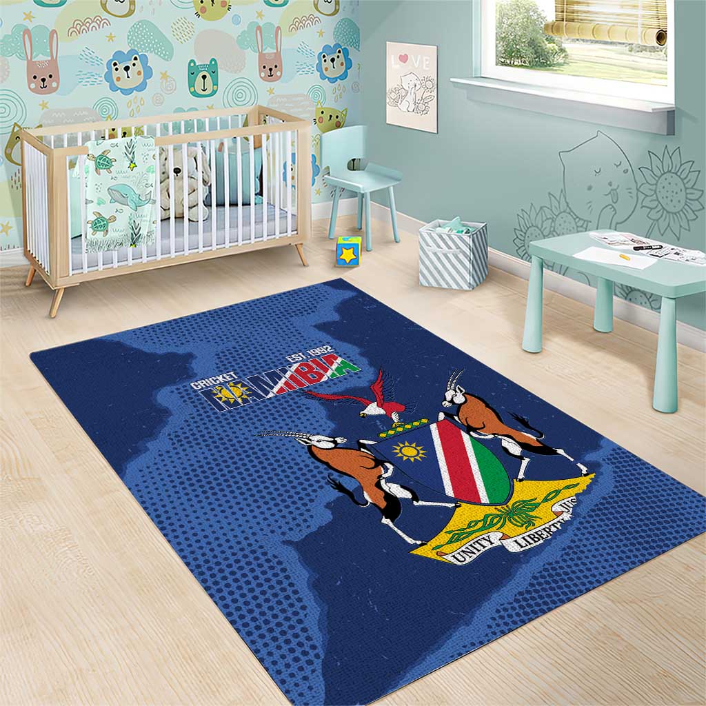 Afro Cricket Namibia Custom Area Rug Go Eagles Est 1992 - African Pride