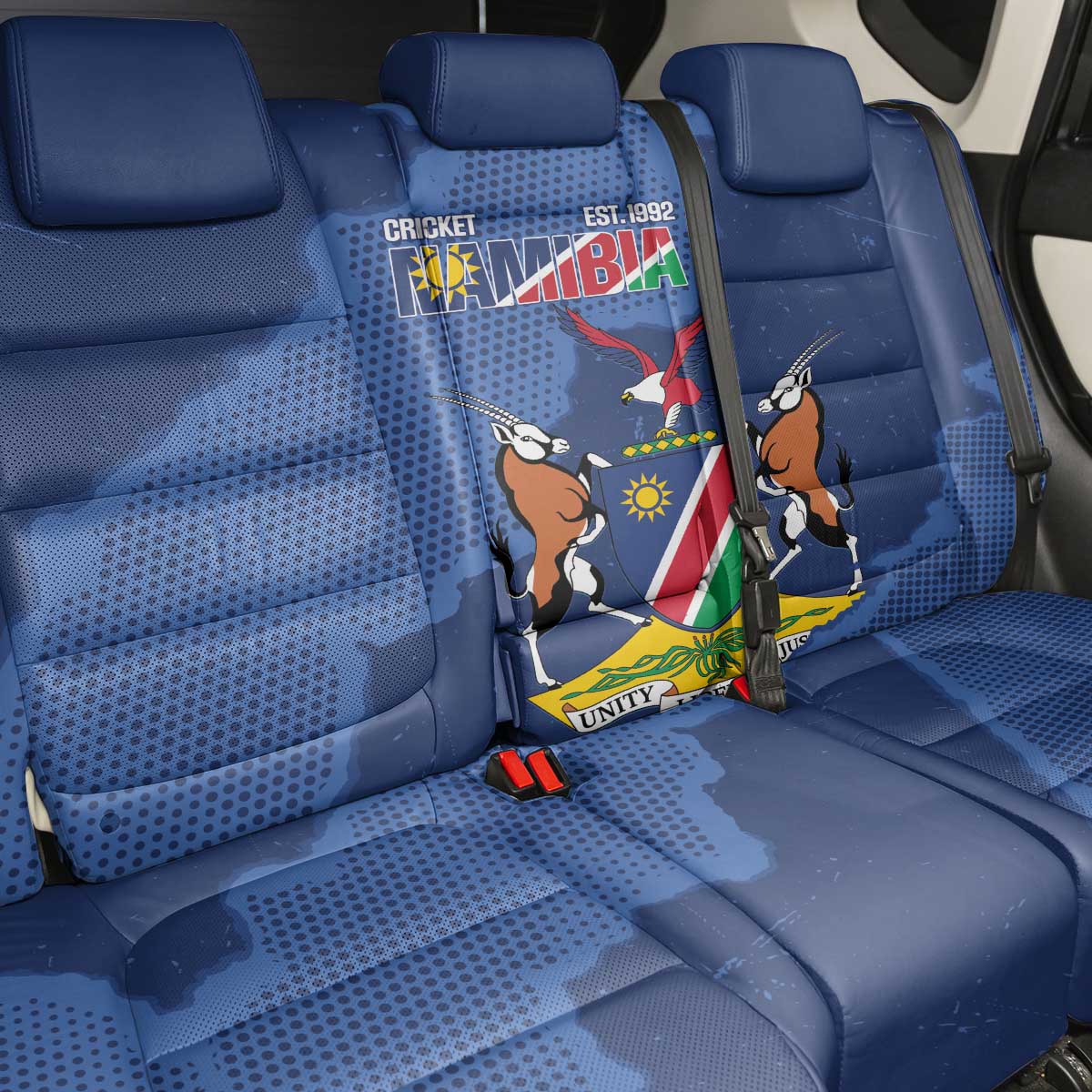Afro Cricket Namibia Custom Back Car Seat Cover Go Eagles Est 1992 - African Pride
