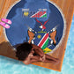 Afro Cricket Namibia Custom Beach Blanket Go Eagles Est 1992 - African Pride