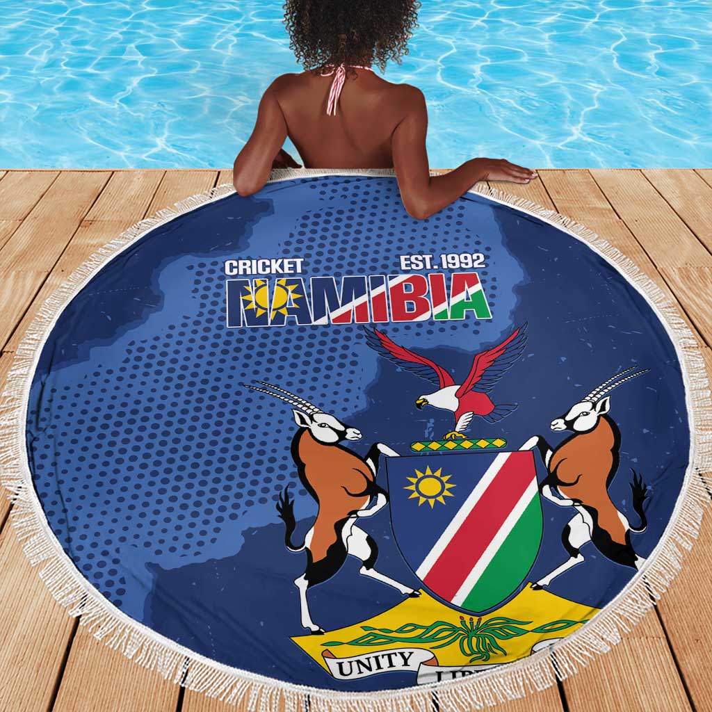 Afro Cricket Namibia Custom Beach Blanket Go Eagles Est 1992 - African Pride