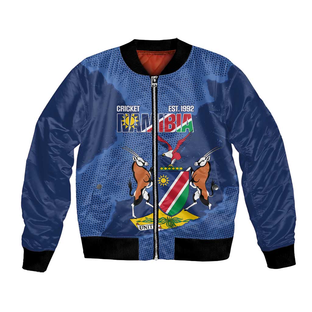 Afro Cricket Namibia Custom Bomber Jacket Go Eagles Est 1992 - African Pride