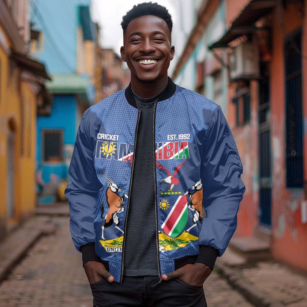 Afro Cricket Namibia Custom Bomber Jacket Go Eagles Est 1992 - African Pride