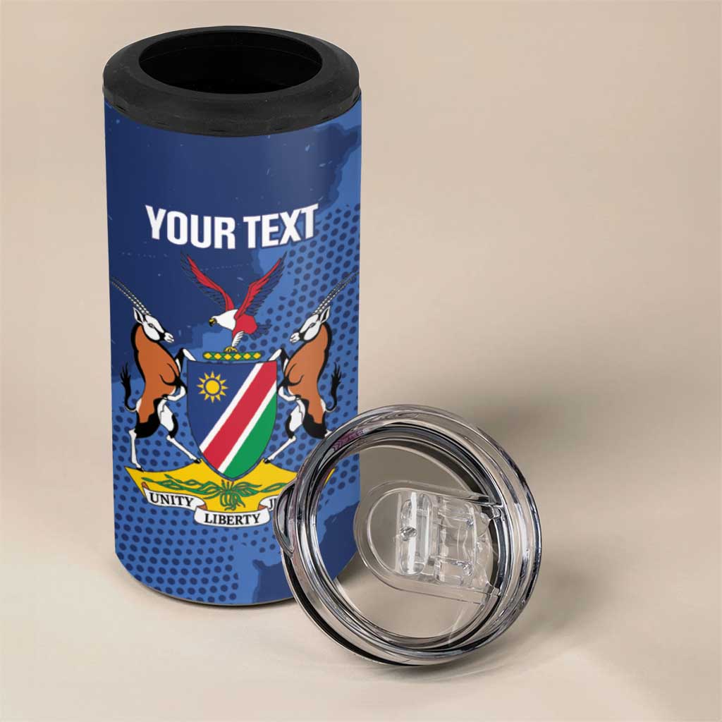 Afro Cricket Namibia Custom 4 in 1 Can Cooler Tumbler Go Eagles Est 1992 - African Pride