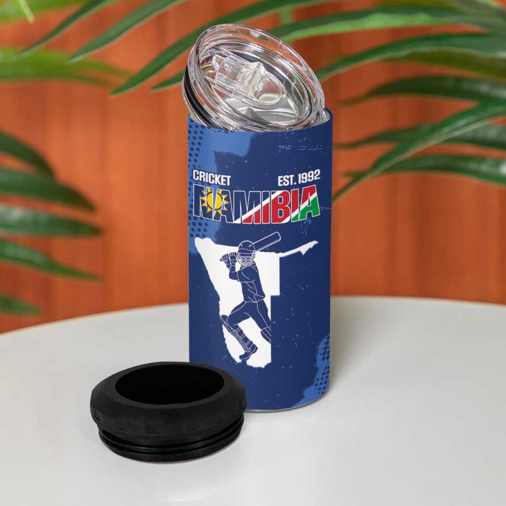 Afro Cricket Namibia Custom 4 in 1 Can Cooler Tumbler Go Eagles Est 1992 - African Pride