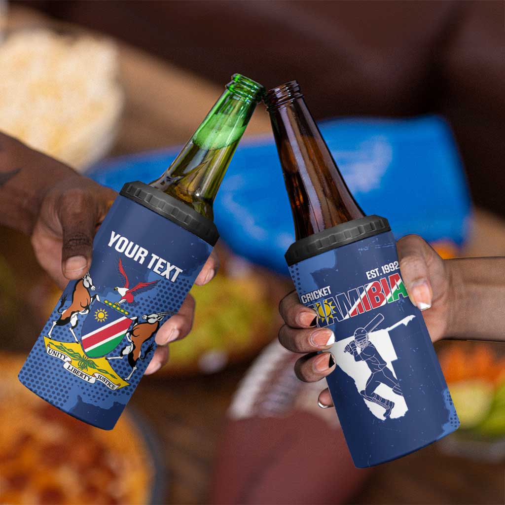 Afro Cricket Namibia Custom 4 in 1 Can Cooler Tumbler Go Eagles Est 1992 - African Pride