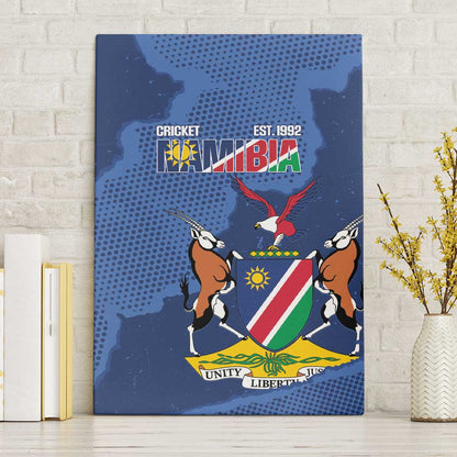 Afro Cricket Namibia Custom Canvas Wall Art Go Eagles Est 1992 - African Pride
