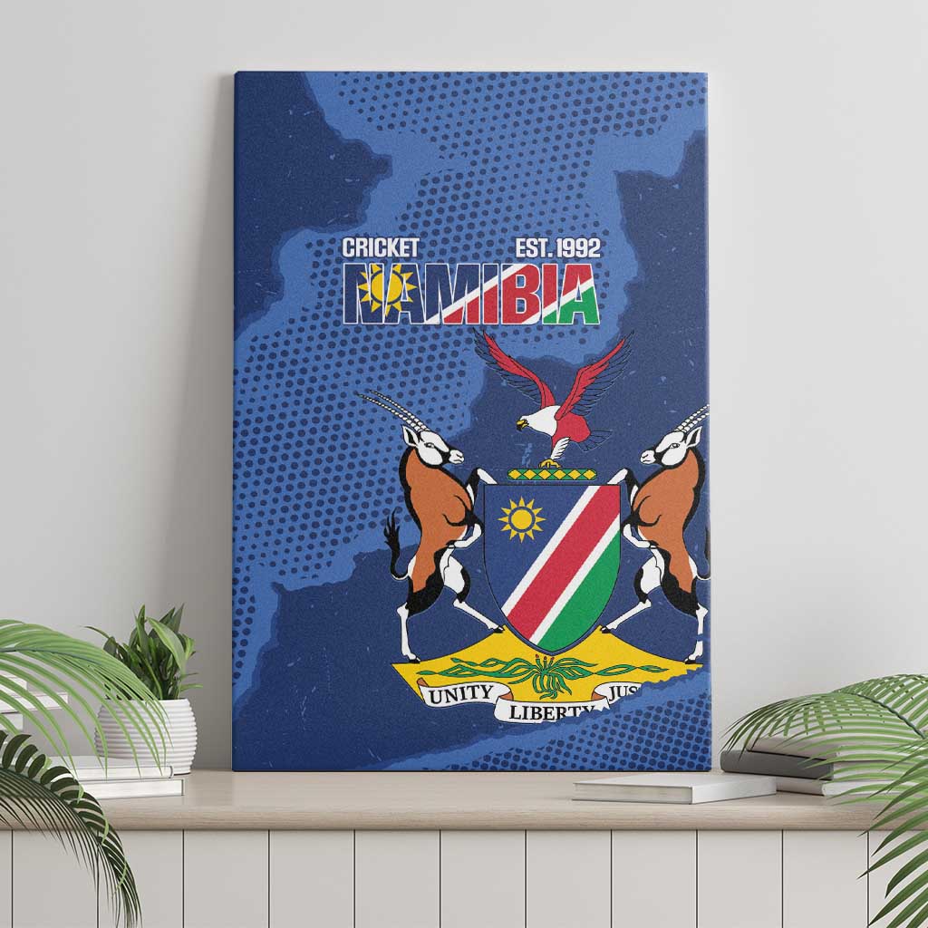 Afro Cricket Namibia Custom Canvas Wall Art Go Eagles Est 1992 - African Pride
