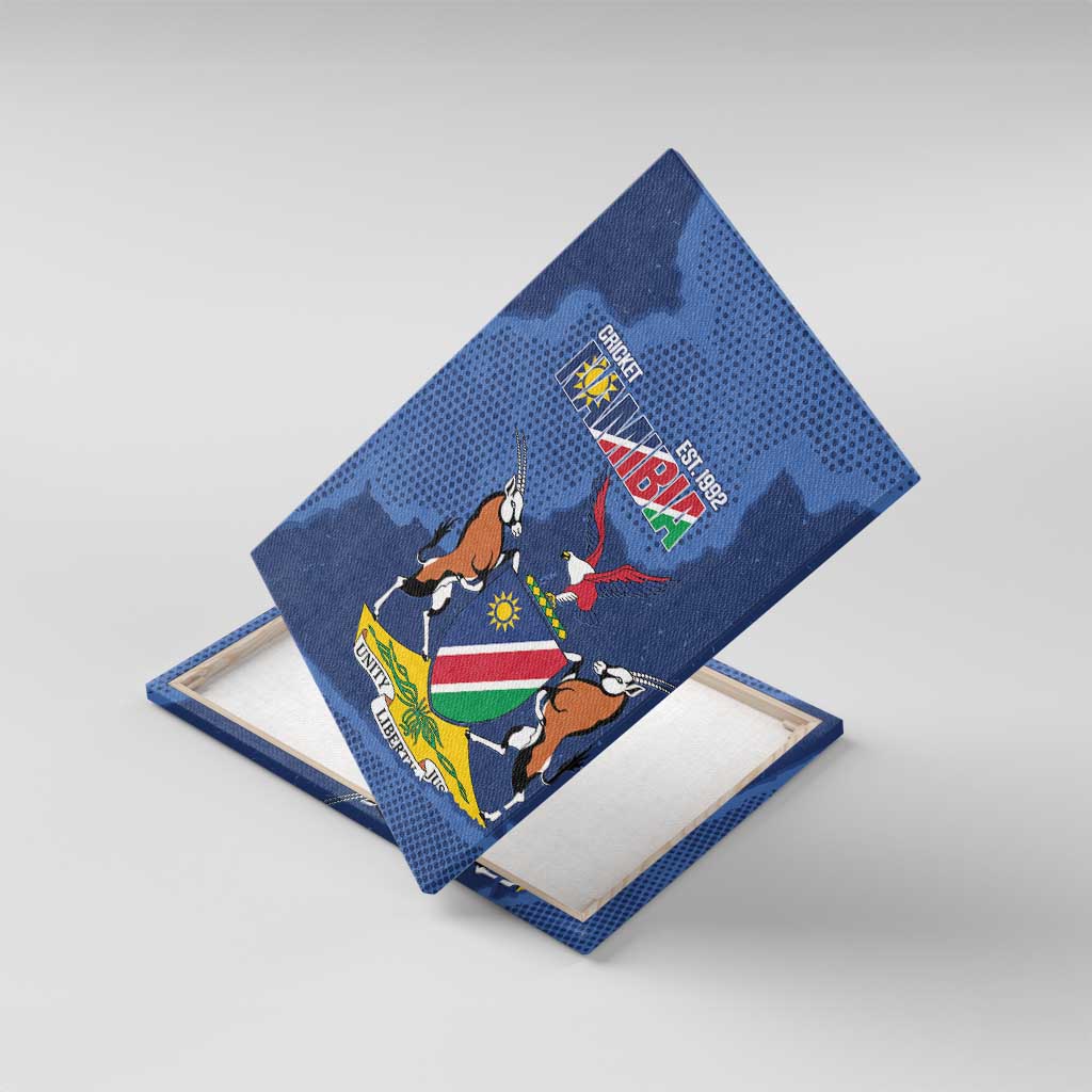 Afro Cricket Namibia Custom Canvas Wall Art Go Eagles Est 1992 - African Pride
