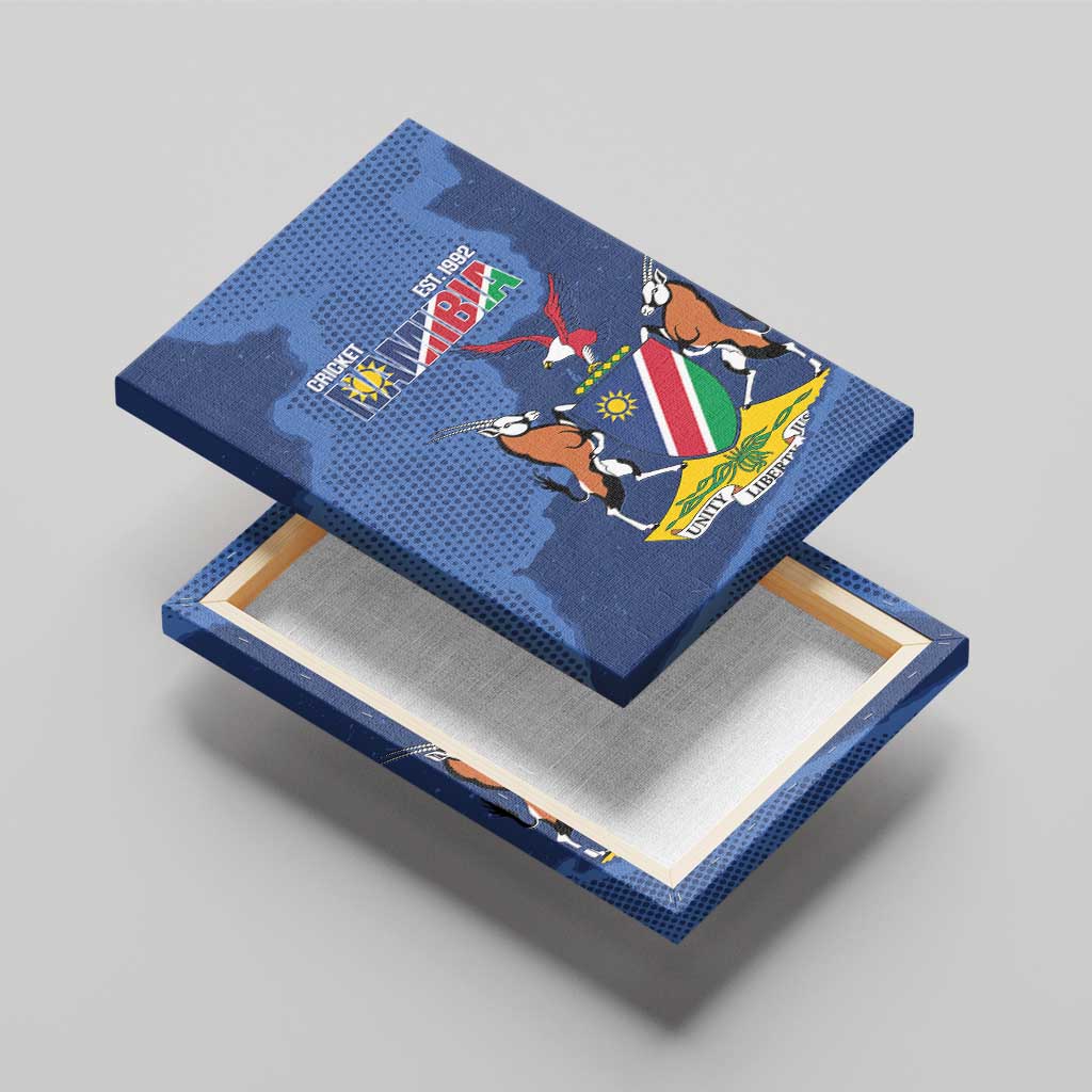 Afro Cricket Namibia Custom Canvas Wall Art Go Eagles Est 1992 - African Pride
