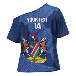 Custom Namibia Cricket Cross Shoulder Shirt Go Eagles Est 1992