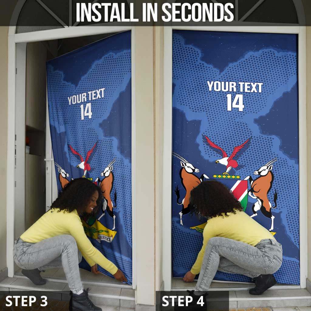Custom Namibia Cricket Door Cover Go Eagles Est 1992
