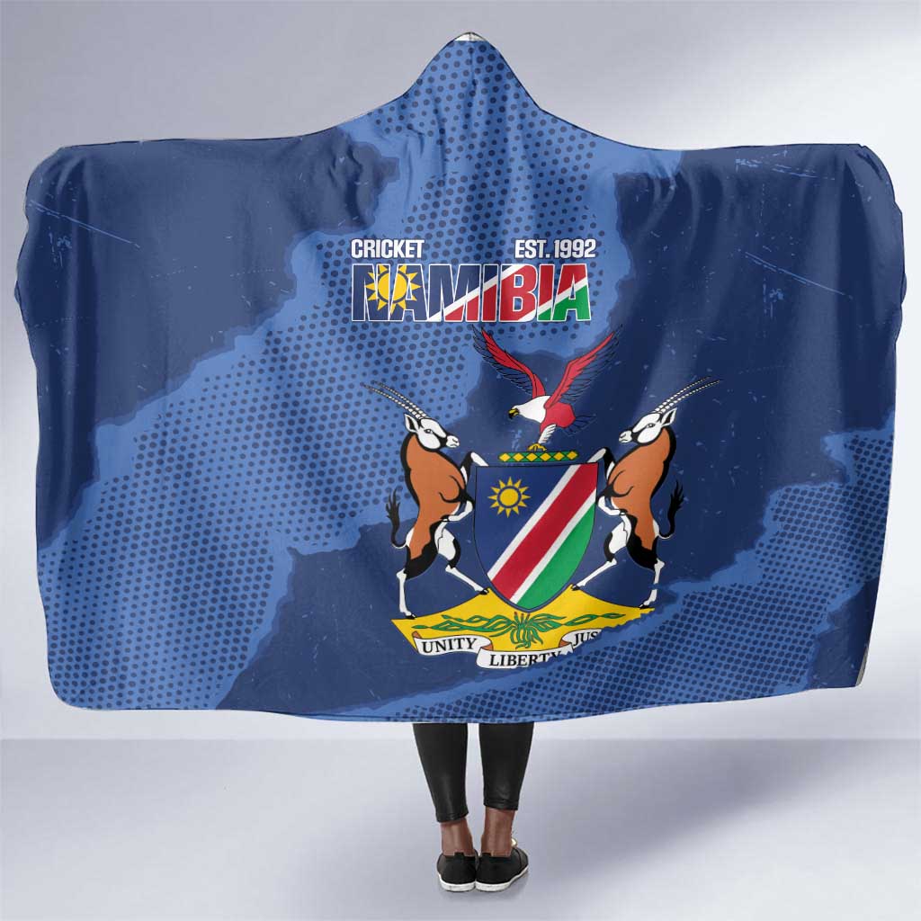 Afro Cricket Namibia Custom Hooded Blanket Go Eagles Est 1992 - African Pride