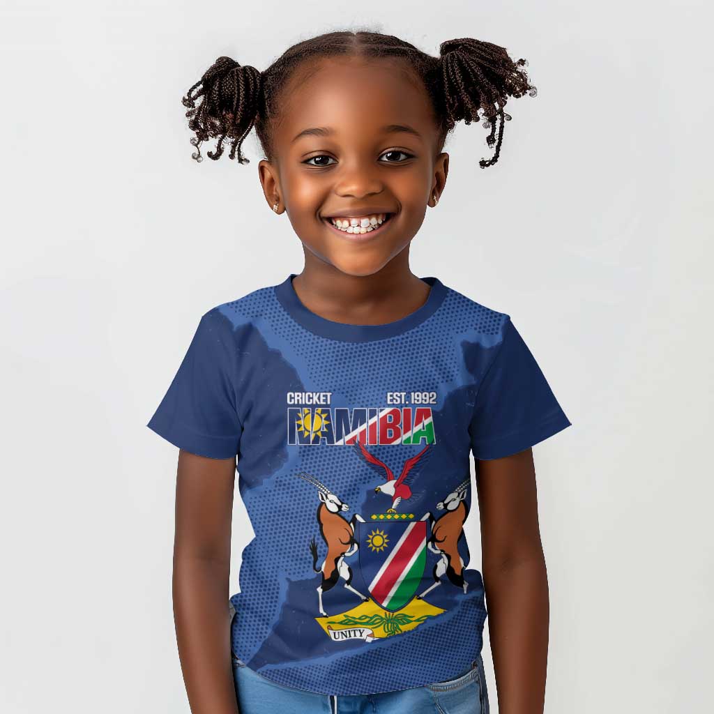 Afro Cricket Namibia Custom Kid T shirt Go Eagles Est 1992 - African Pride