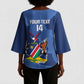 Custom Namibia Cricket Kimono Sleeve Blouse Go Eagles Est 1992