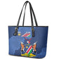 Afro Cricket Namibia Custom Leather Tote Bag Go Eagles Est 1992 - African Pride