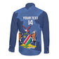 Afro Cricket Namibia Custom Long Sleeve Button Shirt Go Eagles Est 1992 - African Pride