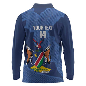 Afro Cricket Namibia Custom Long Sleeve Polo Shirt Go Eagles Est 1992 - African Pride