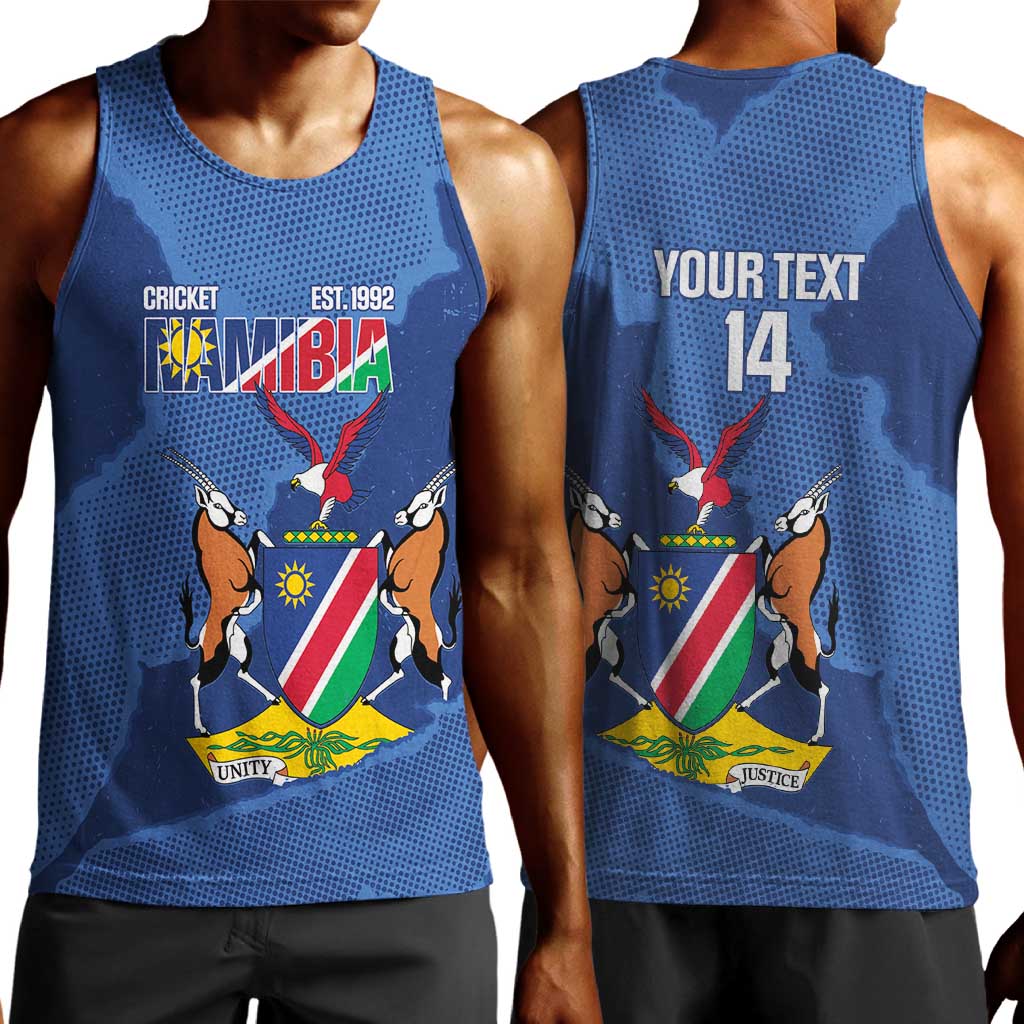 Afro Cricket Namibia Custom Men Tank Top Go Eagles Est 1992 - African Pride