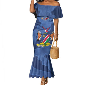 Afro Cricket Namibia Custom Mermaid Dress Go Eagles Est 1992 - African Pride