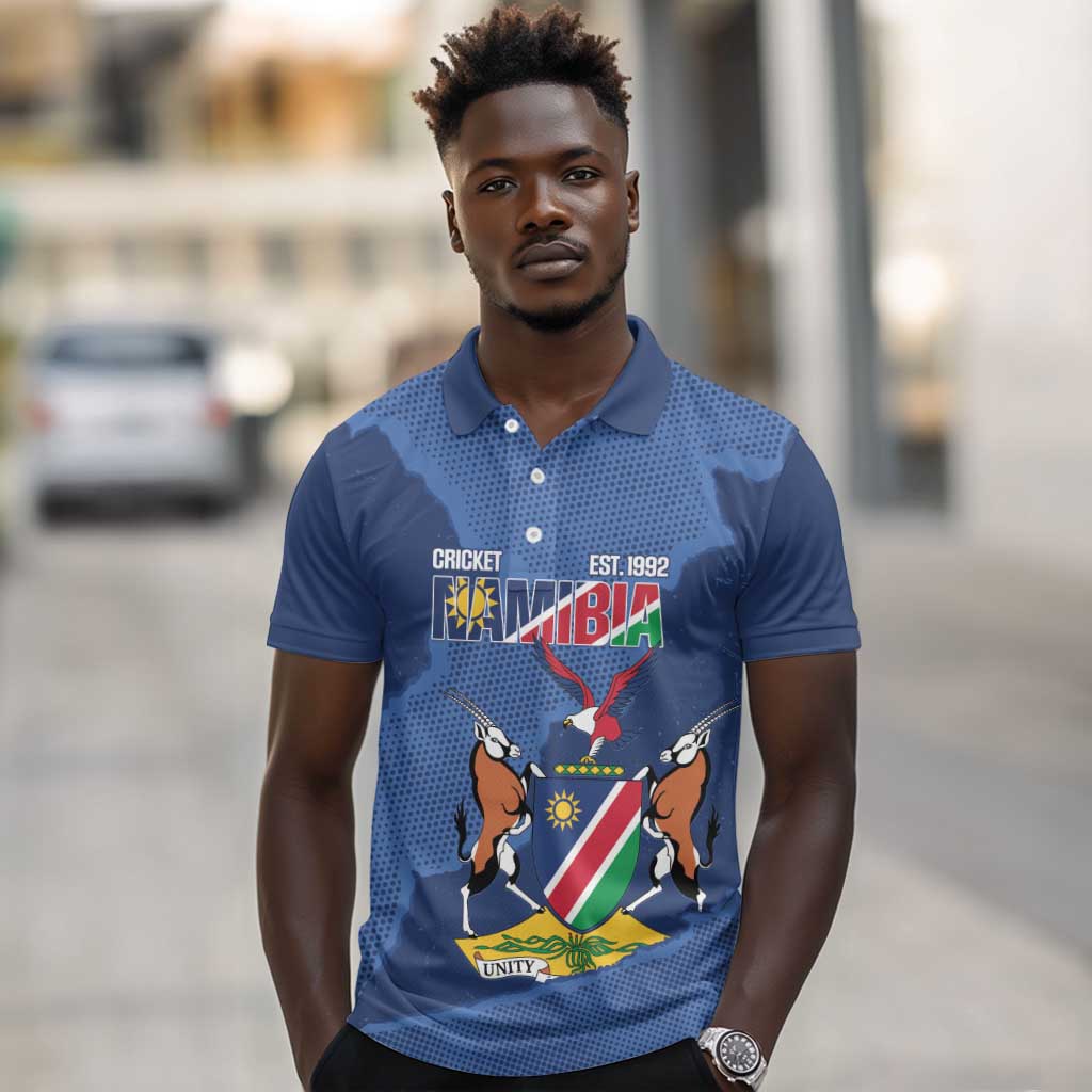 Afro Cricket Namibia Custom Polo Shirt Go Eagles Est 1992 - African Pride