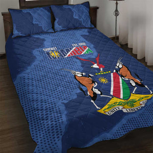 Afro Cricket Namibia Custom Quilt Bed Set Go Eagles Est 1992 - African Pride