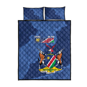 Afro Cricket Namibia Custom Quilt Bed Set Go Eagles Est 1992 - African Pride