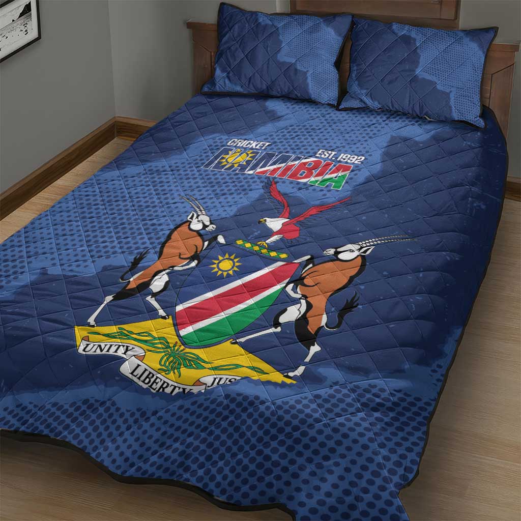 Afro Cricket Namibia Custom Quilt Bed Set Go Eagles Est 1992 - African Pride