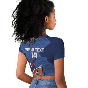 Afro Cricket Namibia Custom Raglan Cropped T shirt Go Eagles Est 1992 - African Pride