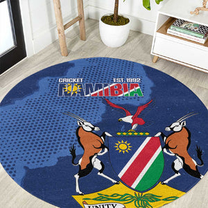 Afro Cricket Namibia Custom Round Carpet Go Eagles Est 1992 - African Pride