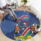 Afro Cricket Namibia Custom Round Carpet Go Eagles Est 1992 - African Pride