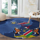 Afro Cricket Namibia Custom Round Carpet Go Eagles Est 1992 - African Pride