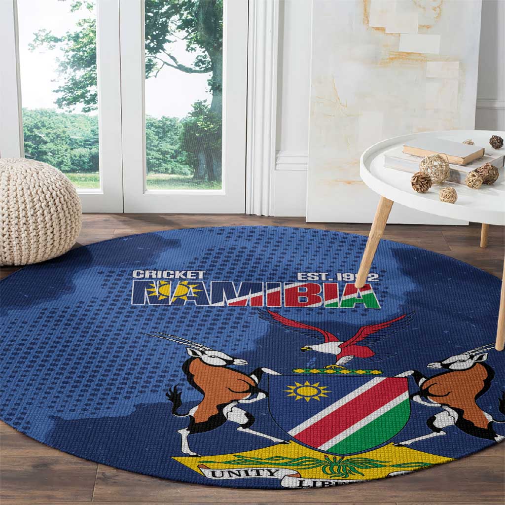 Afro Cricket Namibia Custom Round Carpet Go Eagles Est 1992 - African Pride