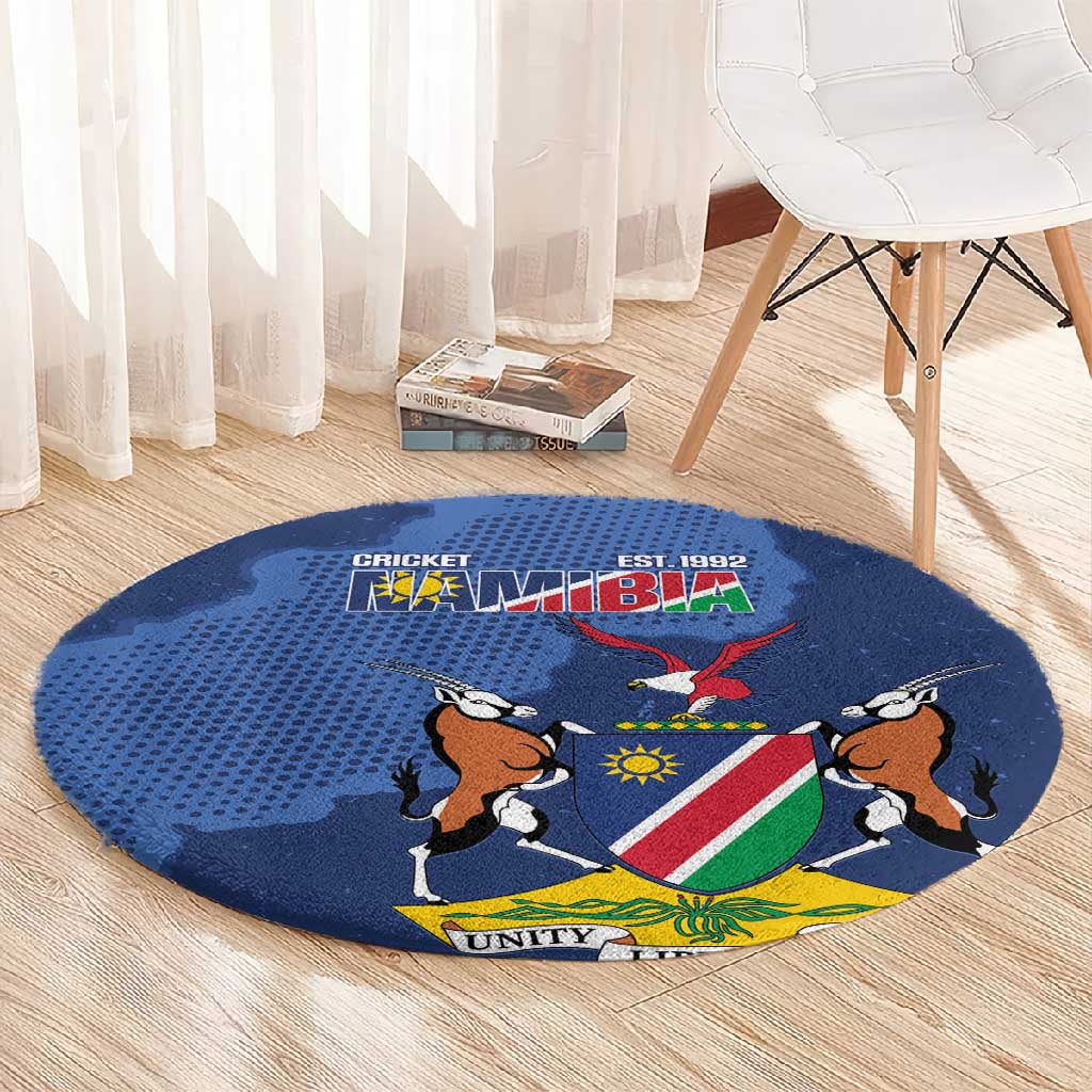 Afro Cricket Namibia Custom Round Carpet Go Eagles Est 1992 - African Pride