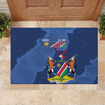 Afro Cricket Namibia Custom Rubber Doormat Go Eagles Est 1992 - African Pride