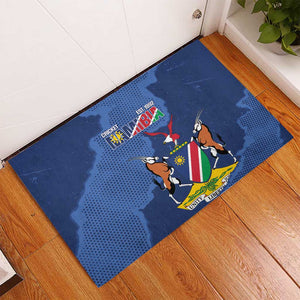 Afro Cricket Namibia Custom Rubber Doormat Go Eagles Est 1992 - African Pride