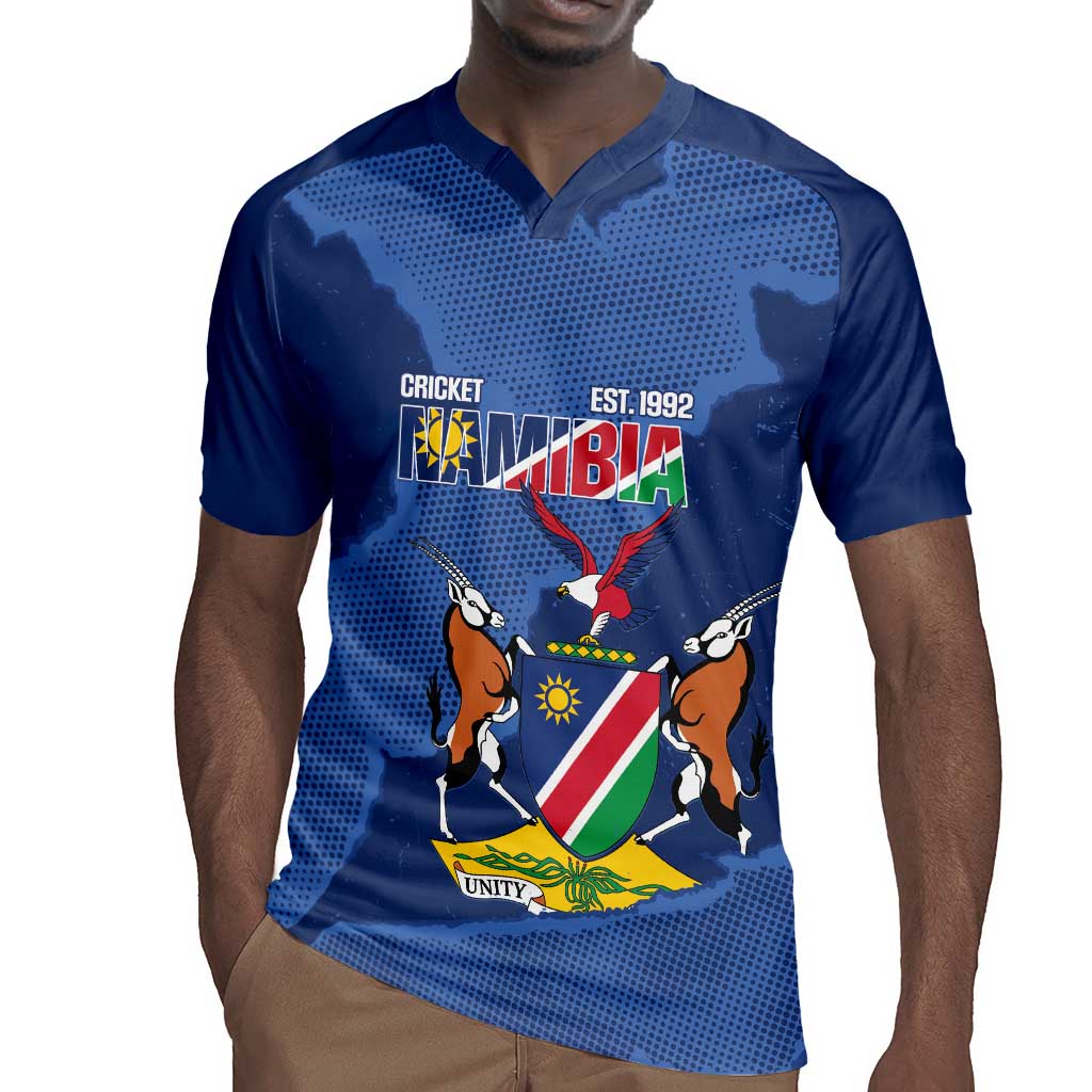 Afro Cricket Namibia Custom Rugby Jersey Go Eagles Est 1992 - African Pride