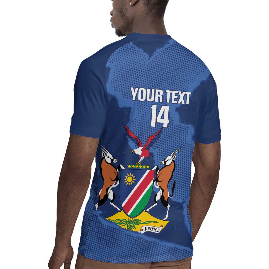 Afro Cricket Namibia Custom Rugby Jersey Go Eagles Est 1992 - African Pride