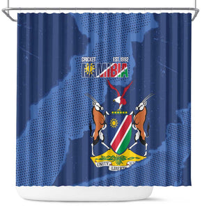 Afro Cricket Namibia Custom Shower Curtain Go Eagles Est 1992 - African Pride