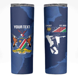 Afro Cricket Namibia Custom Skinny Tumbler Go Eagles Est 1992 - African Pride
