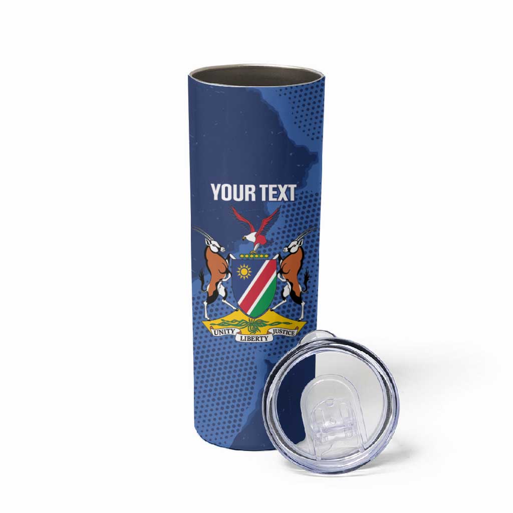 Afro Cricket Namibia Custom Skinny Tumbler Go Eagles Est 1992 - African Pride