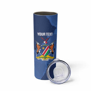 Afro Cricket Namibia Custom Skinny Tumbler Go Eagles Est 1992 - African Pride