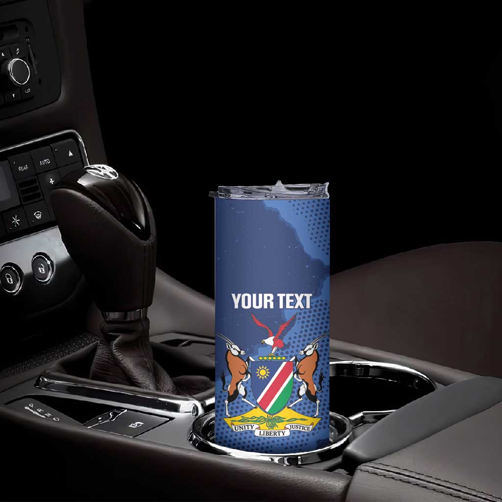 Afro Cricket Namibia Custom Skinny Tumbler Go Eagles Est 1992 - African Pride