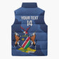 Custom Namibia Cricket Sleeveless Puffer Jacket Go Eagles Est 1992